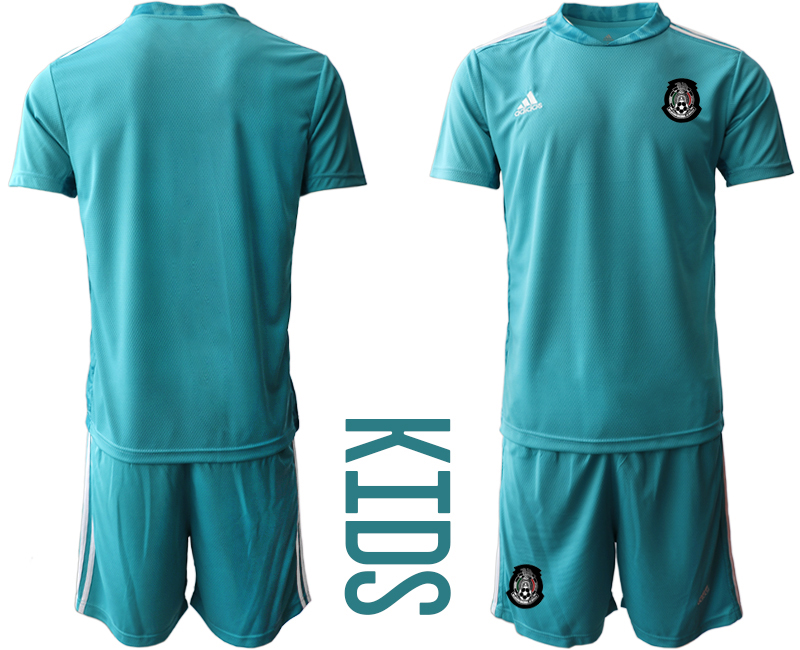 Youth 2020-2021 Season National team Mexico goalkeeper blue Soccer Jersey
